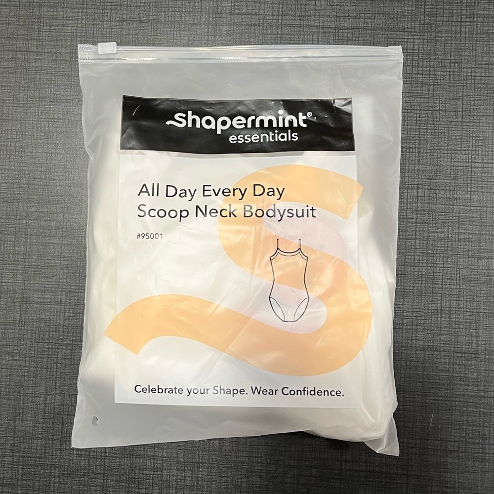 Shapermint Essentials Shaper Bodysuit | White Spaghetti Strap Shapewear Bodysuit - Picture 3 of 6